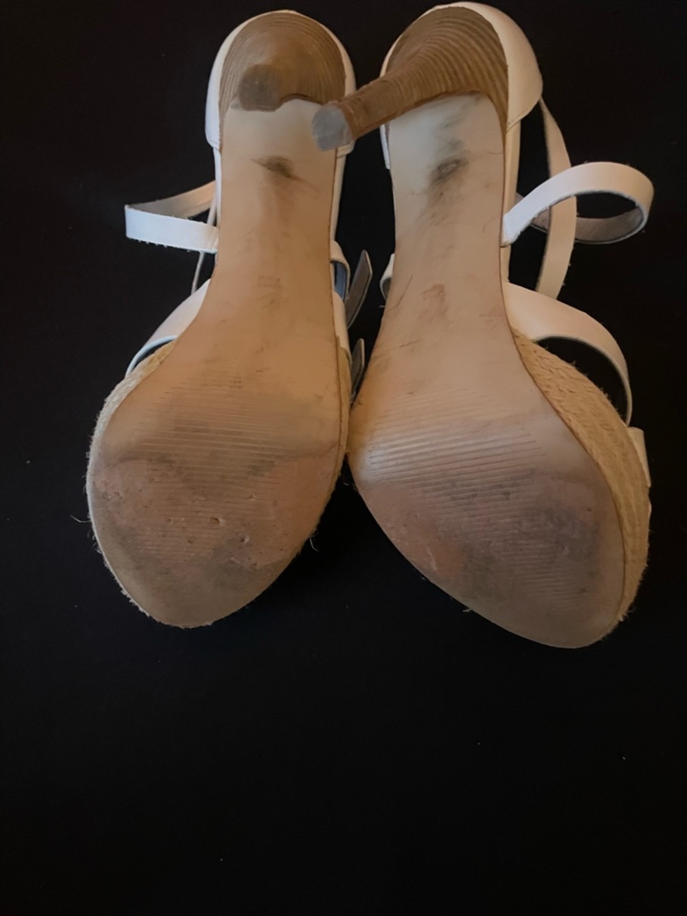 GUESS White Espadrille Platform Strappy Heels - Picture 3 of 6